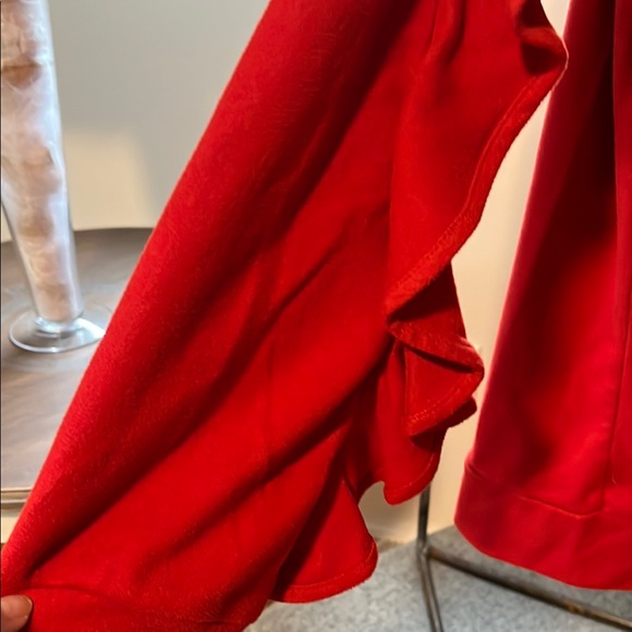 Red Ruffle Sleeve Top - Picture 2 of 2